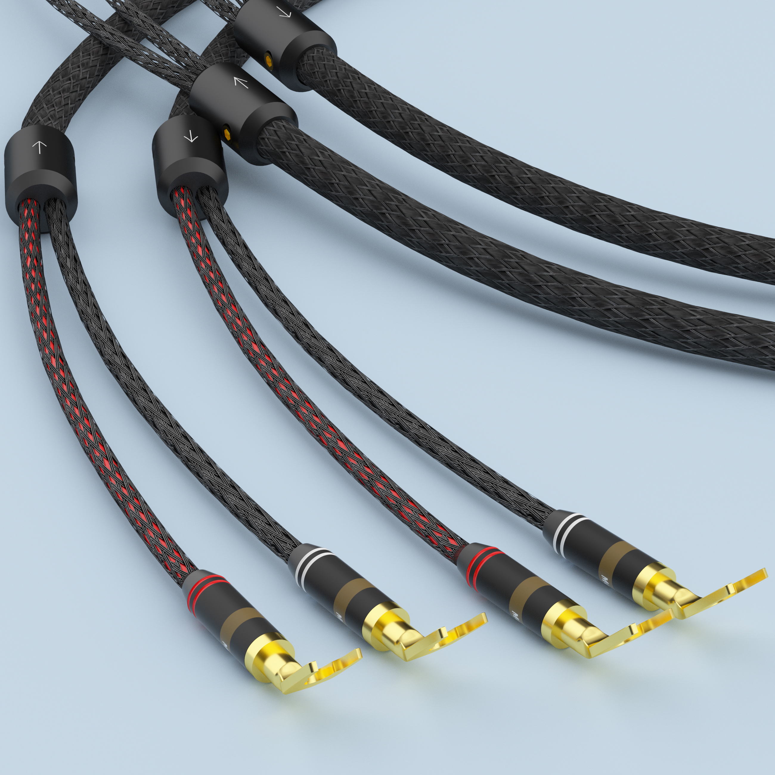 Home Cinema High End - Pair Monosaudio S801 Speaker Cable Gold