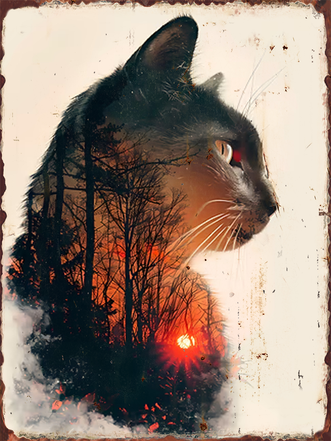 Home Cinema Gifts - Cat Kingdom Retro Metal Poster Retro