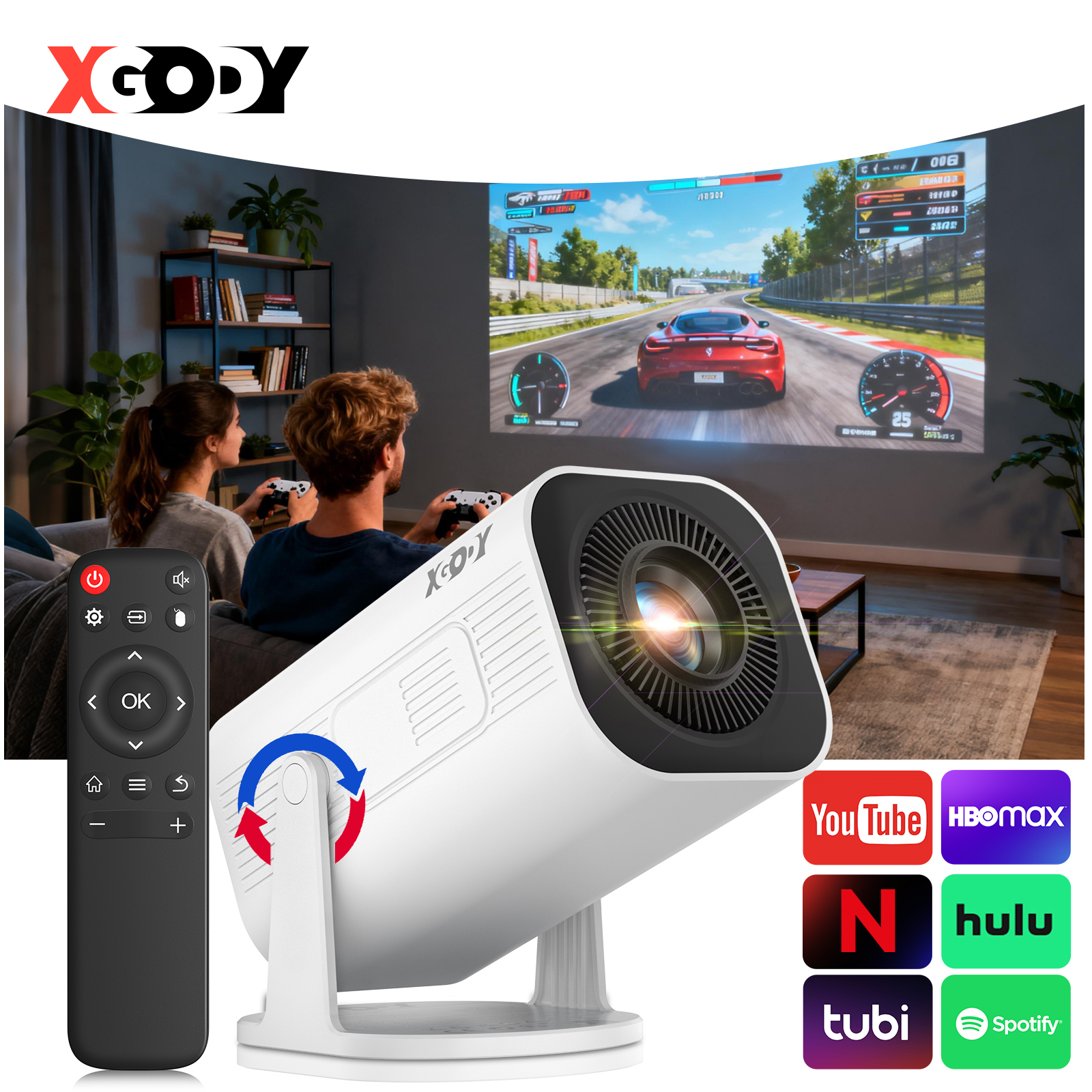 Home Cinema Focal - XGODY 300 ANSI Projector Smart Mini