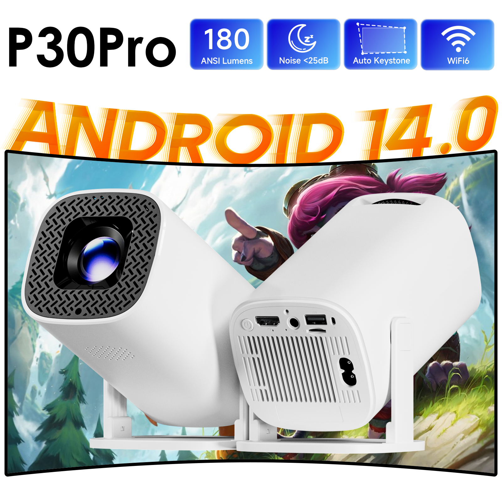 HONGTOP P30PRO Smart Mini Proj - مراجعة Home Cinema Focal وسعره