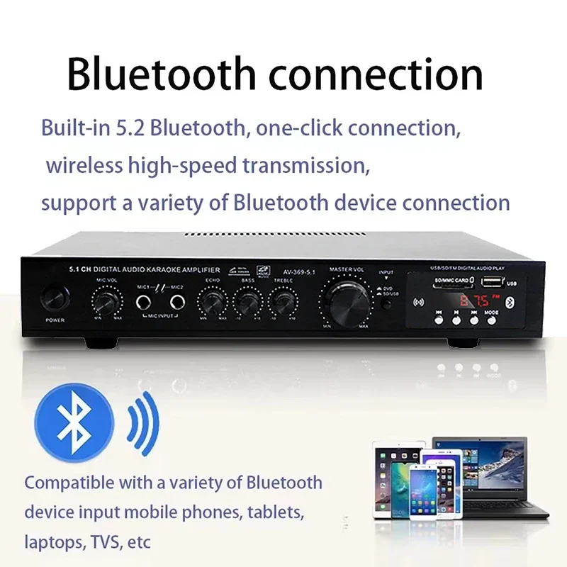 High Power Amplifier AV-369BT  - مراجعة Home Cinema Bluetooth 5.1 وسعره