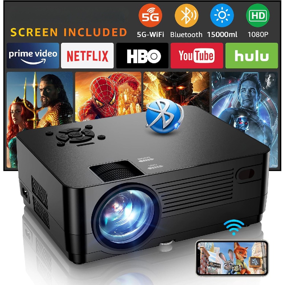 5G WiFi Bluetooth Native 1080P - مراجعة Home Cinema Tv Screen وسعره