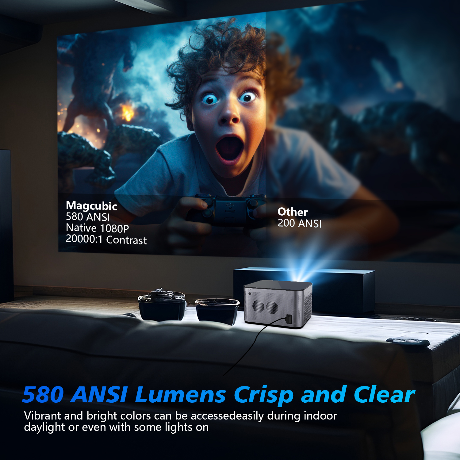 Magcubic HY350 Pro 580ANSI Pro - مراجعة Home Cinema Focal وسعره