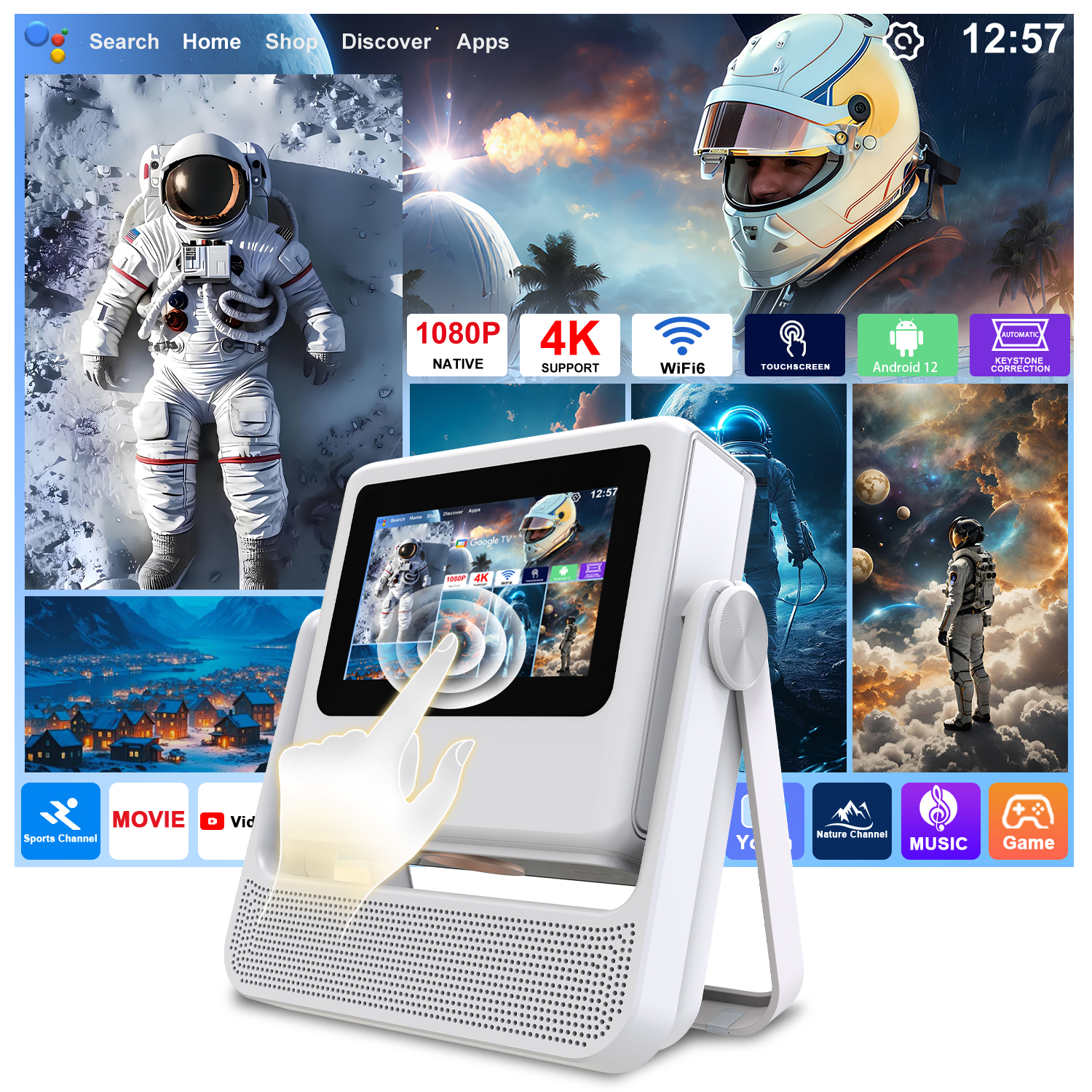 7 Inch Android 12 Projector 18 - مراجعة Home Cinema Gifts وسعره
