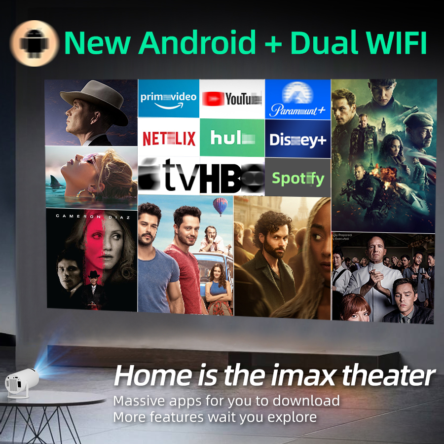 4K home theater projector, bui - مراجعة Home Cinema Gifts وسعره
