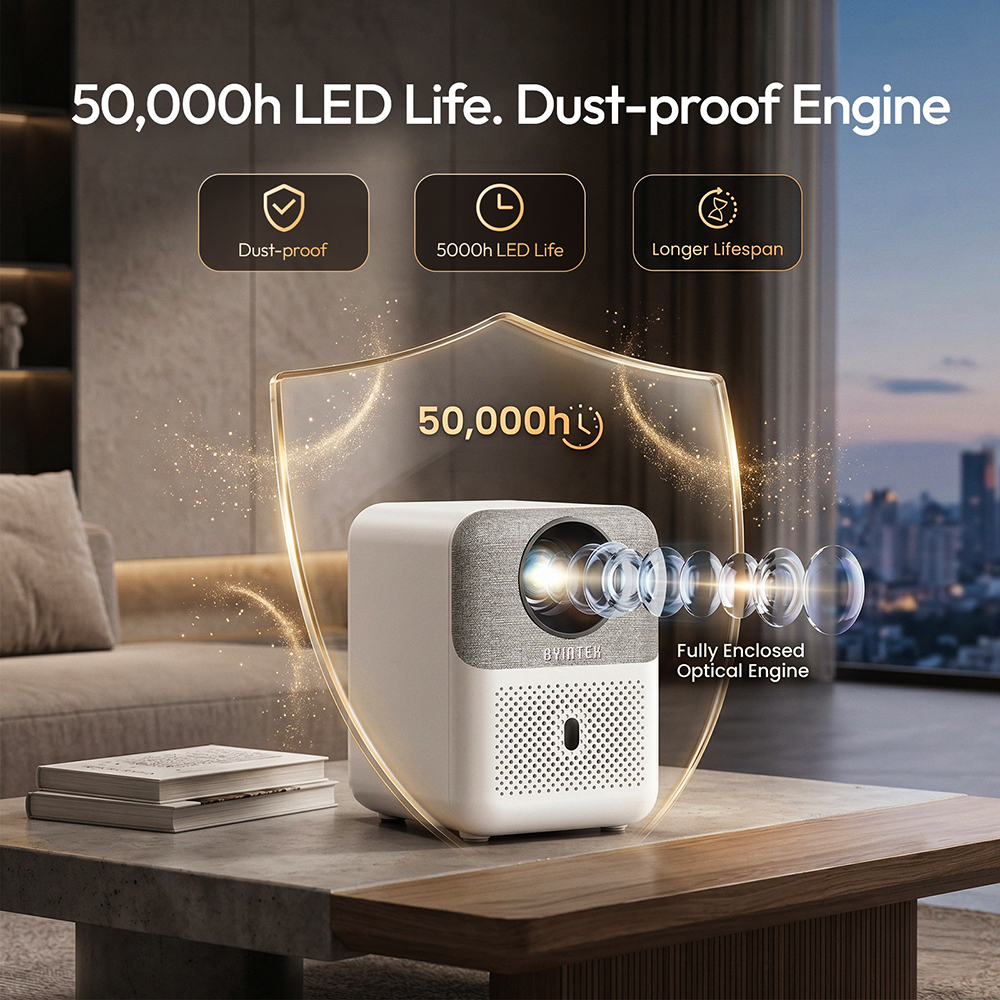 BYINTEK Full HD Mini Projector - مراجعة Home Cinema Focal وسعره
