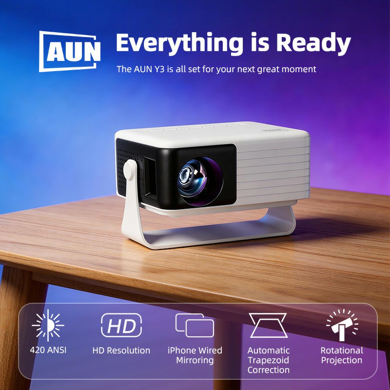 AUN Y3 MINI Projector Home The - مراجعة Home Cinema Focal وسعره