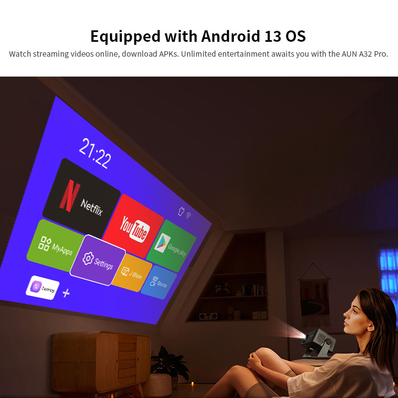 AUN A32 Pro Android 13 Project - مراجعة Home Cinema Focal وسعره