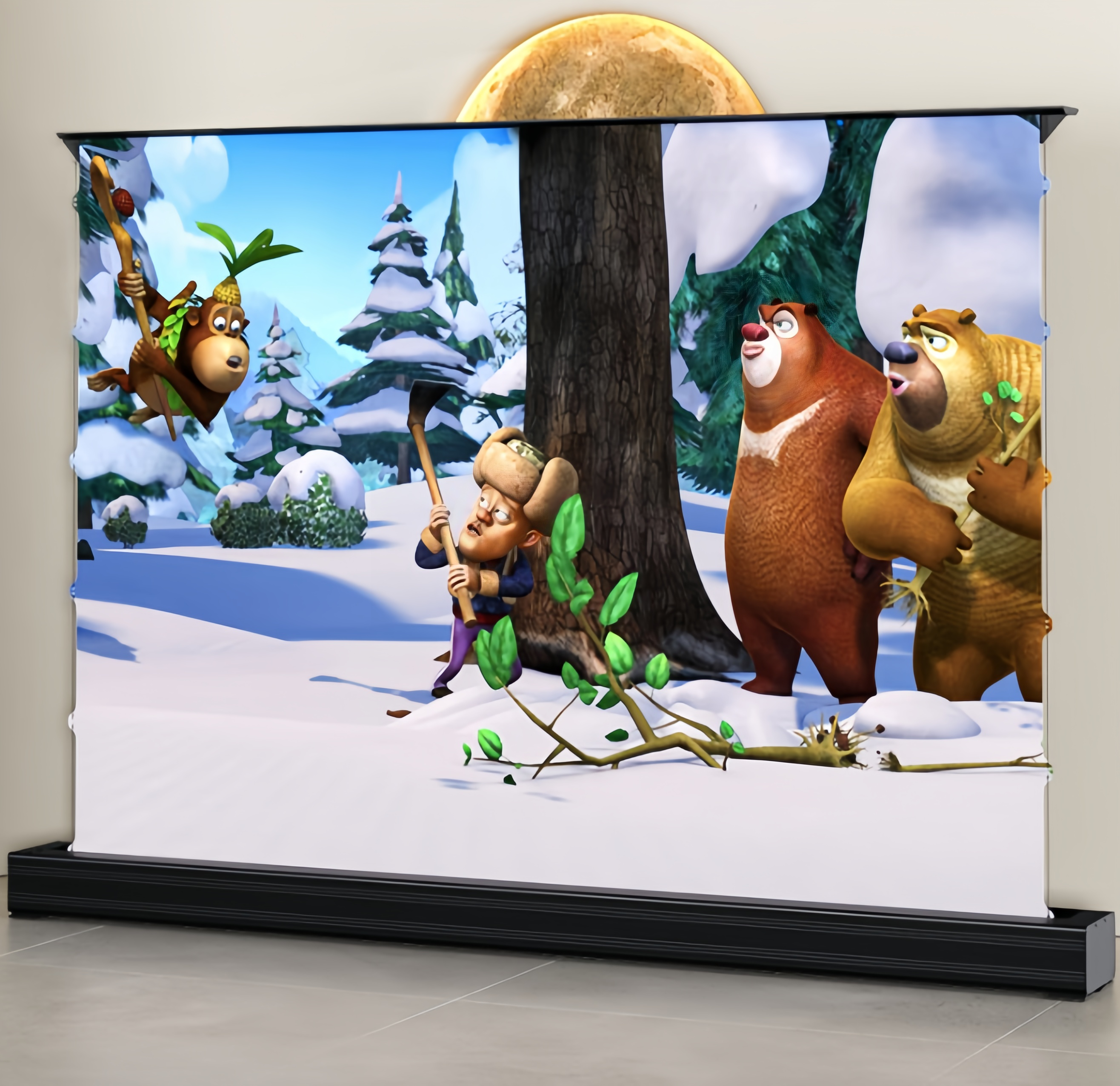 Electric Floor Rising Projecti - مراجعة Home Cinema Tv Screen وسعره