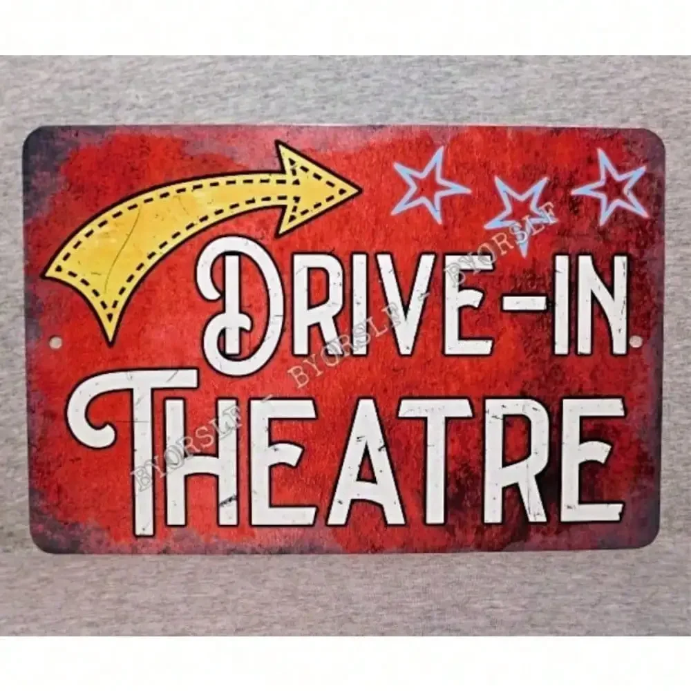 Metal Drive-in Theatre Sign 8x - مراجعة Home Cinema Gifts وسعره