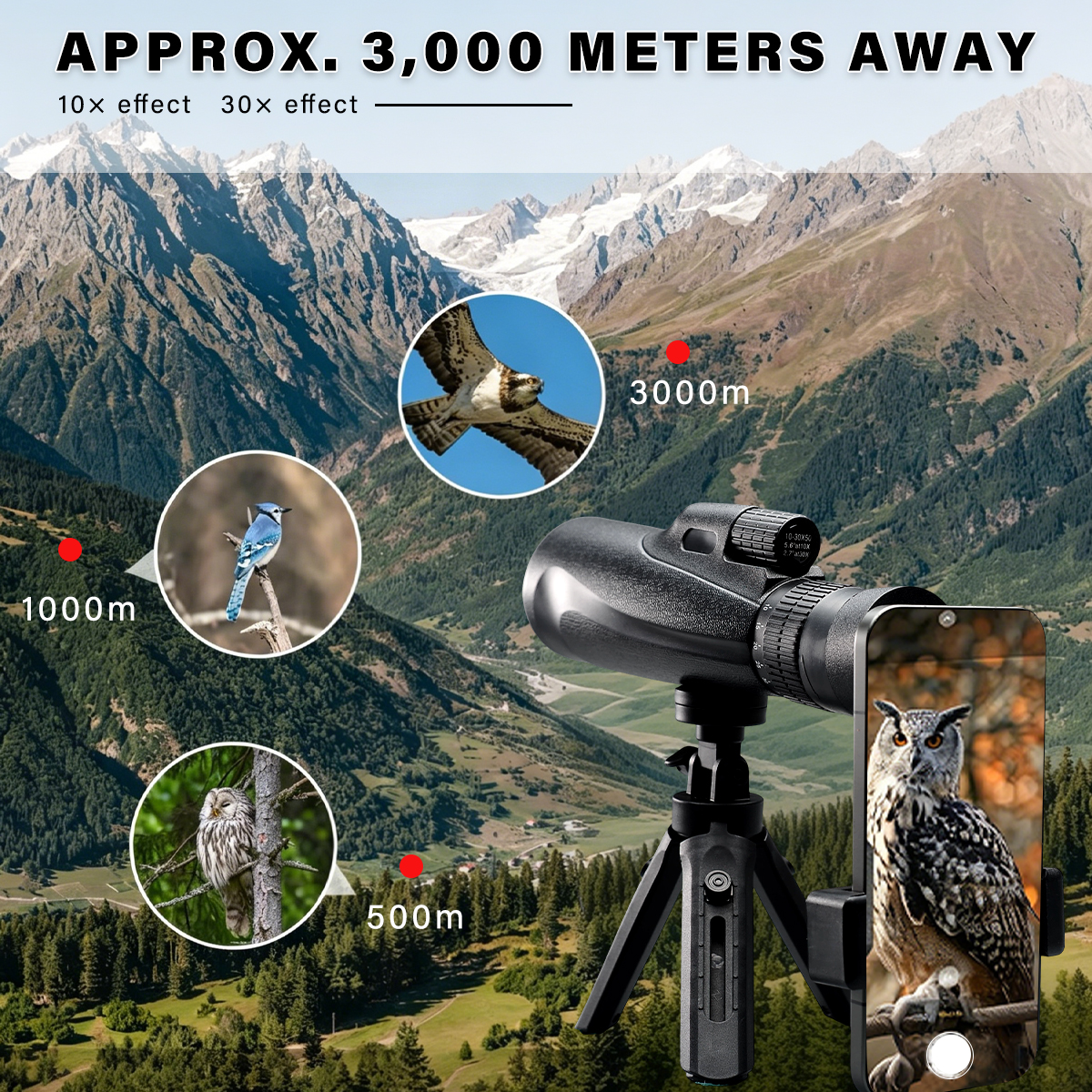 10-30x50 Monoculars Telescope  - مراجعة Home Cinema Center وسعره