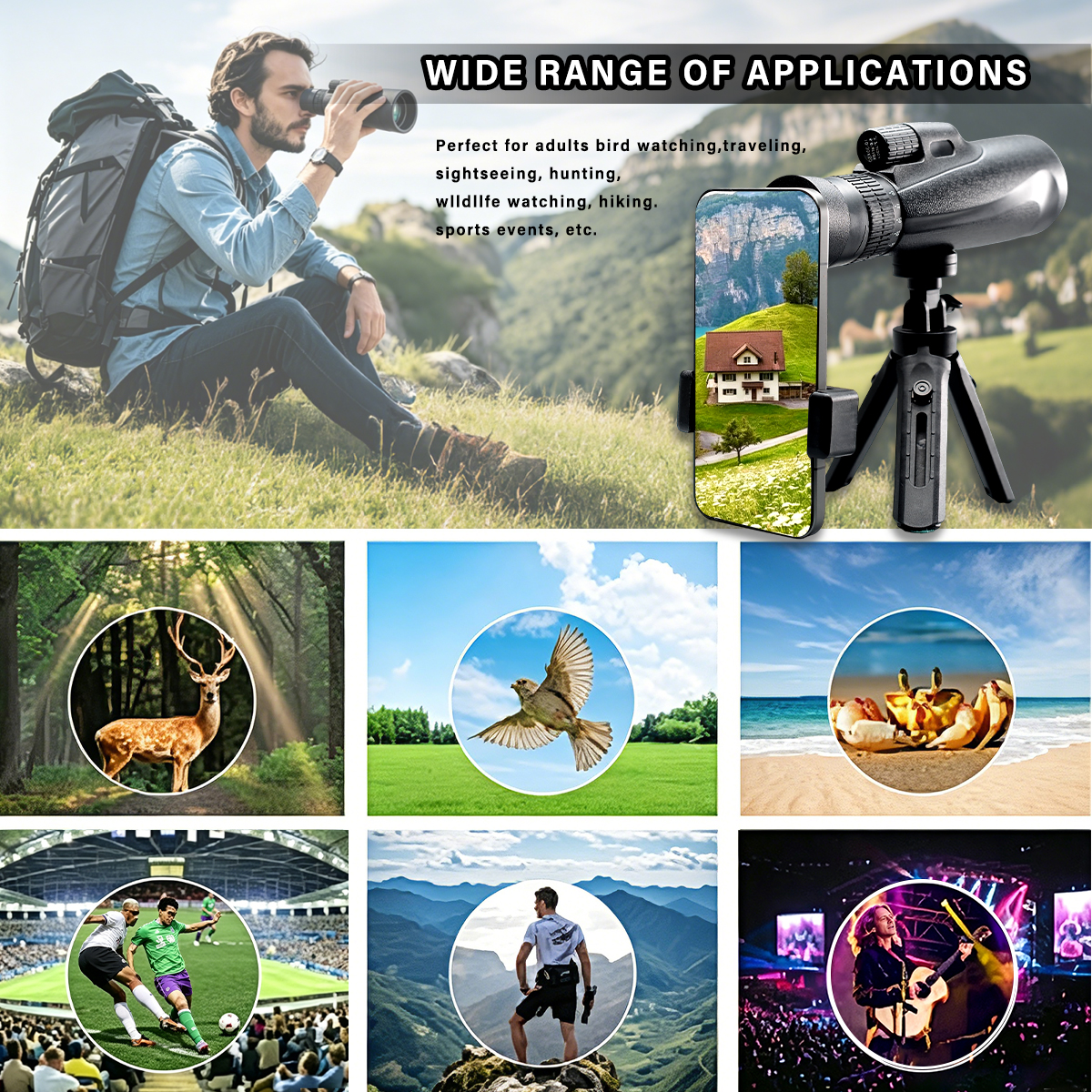 10-30x50 Monoculars Telescope  - مراجعة Home Cinema Center وسعره