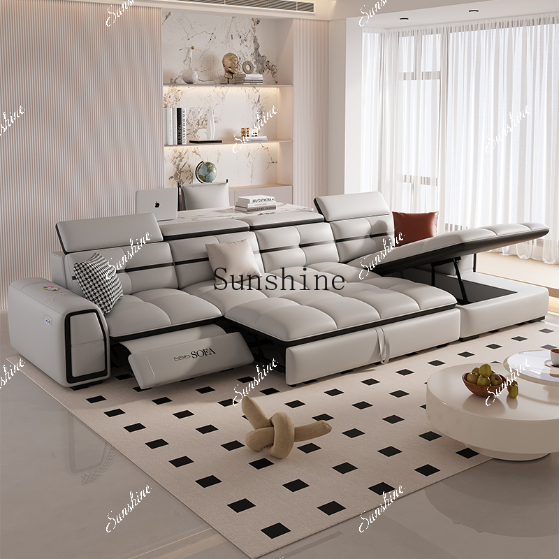 Leather functional sofa adjust - مراجعة Home Cinema High End وسعره