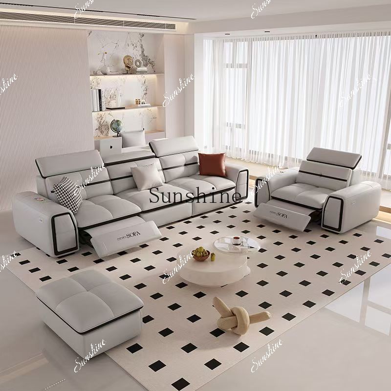 Leather functional sofa adjust - مراجعة Home Cinema High End وسعره
