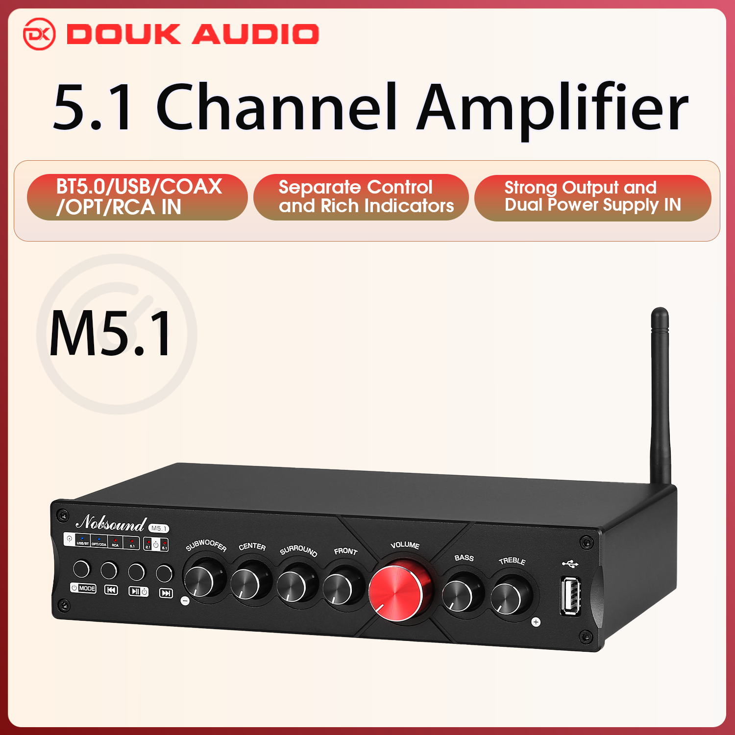 Douk Audio 5.1 Channel Digital - مراجعة Home Cinema Bluetooth 5.1 وسعره