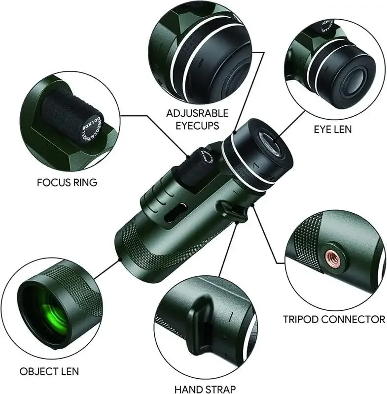 80x100 HD Monocular for Smartp - مراجعة Home Cinema Center وسعره