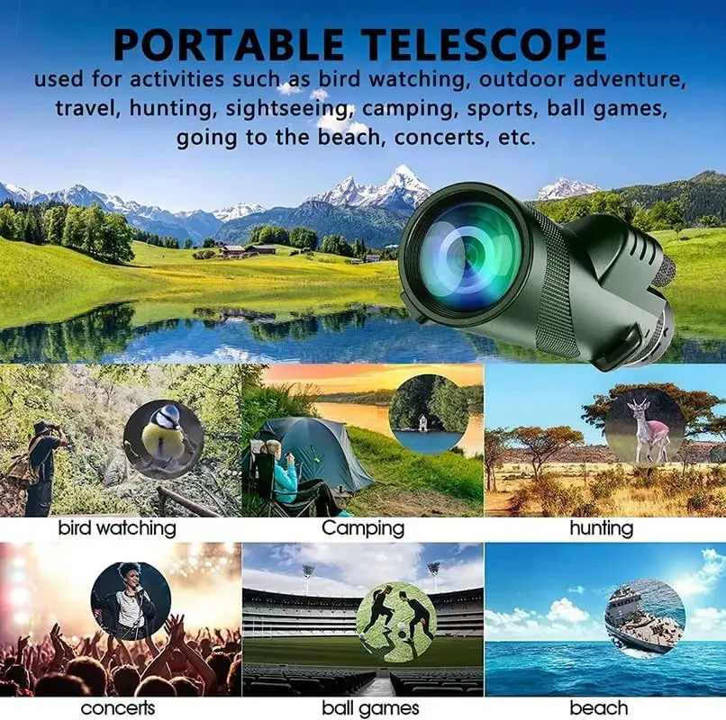 80x100 HD Monocular for Smartp - مراجعة Home Cinema Center وسعره