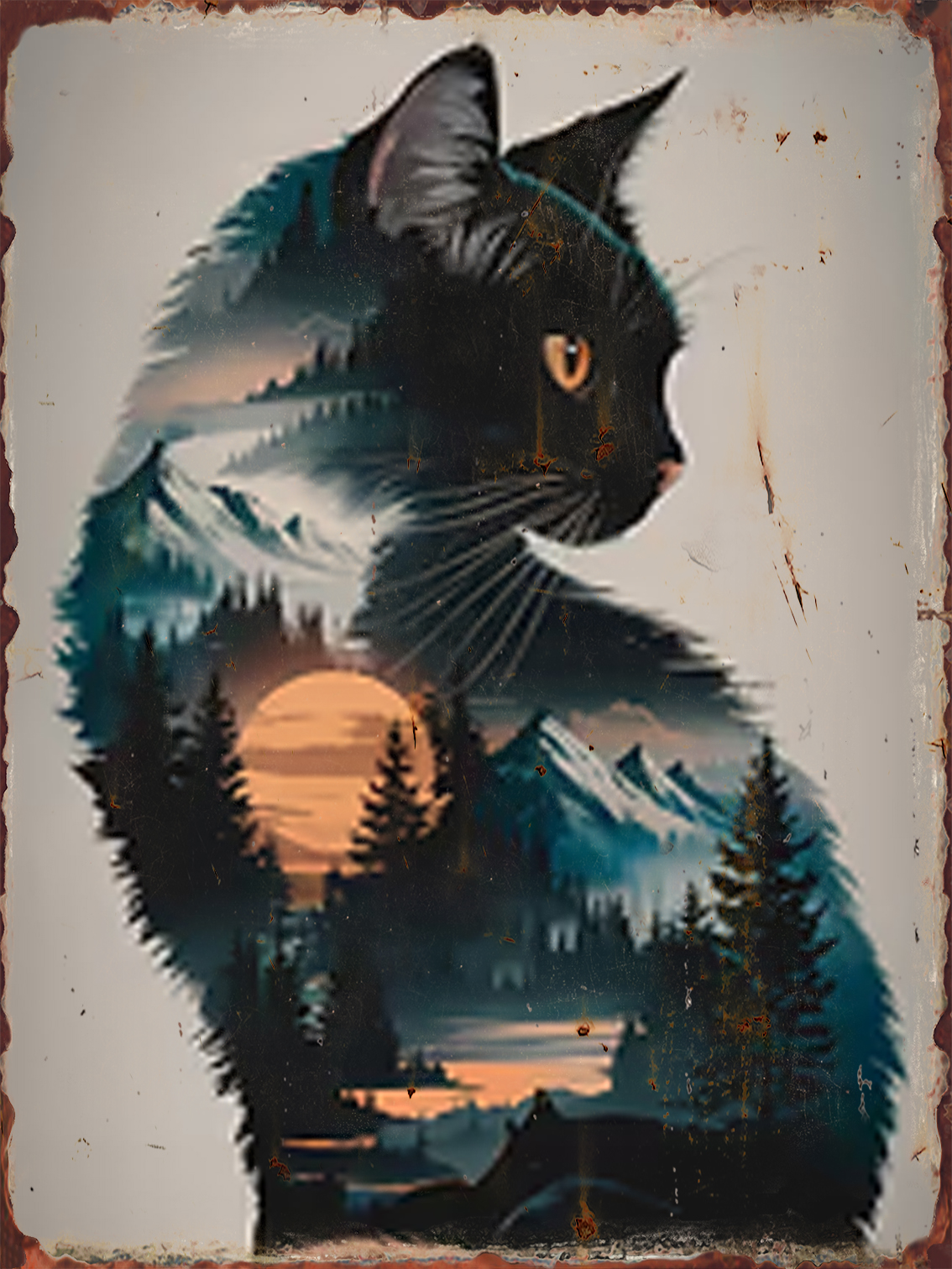 Cat Kingdom Retro Metal Poster - مراجعة Home Cinema Gifts وسعره