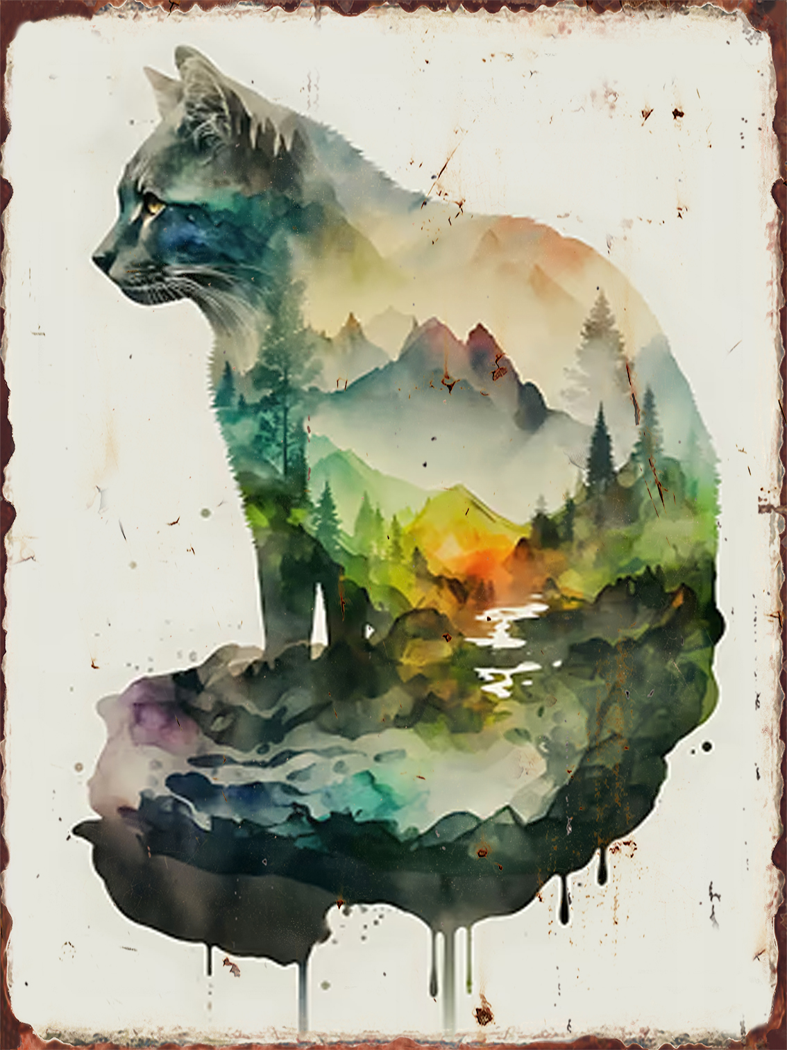 Cat Kingdom Retro Metal Poster - مراجعة Home Cinema Gifts وسعره