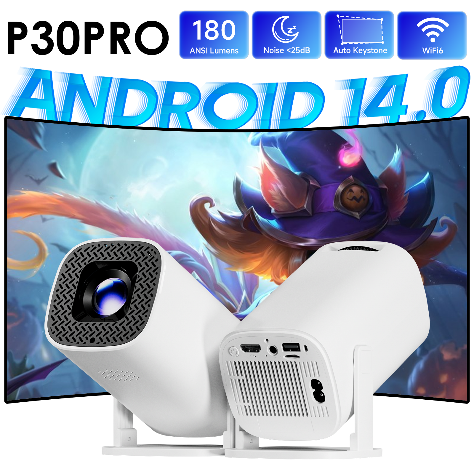 P30 PRO Smart Mini Projector A - مراجعة Home Cinema Focal وسعره