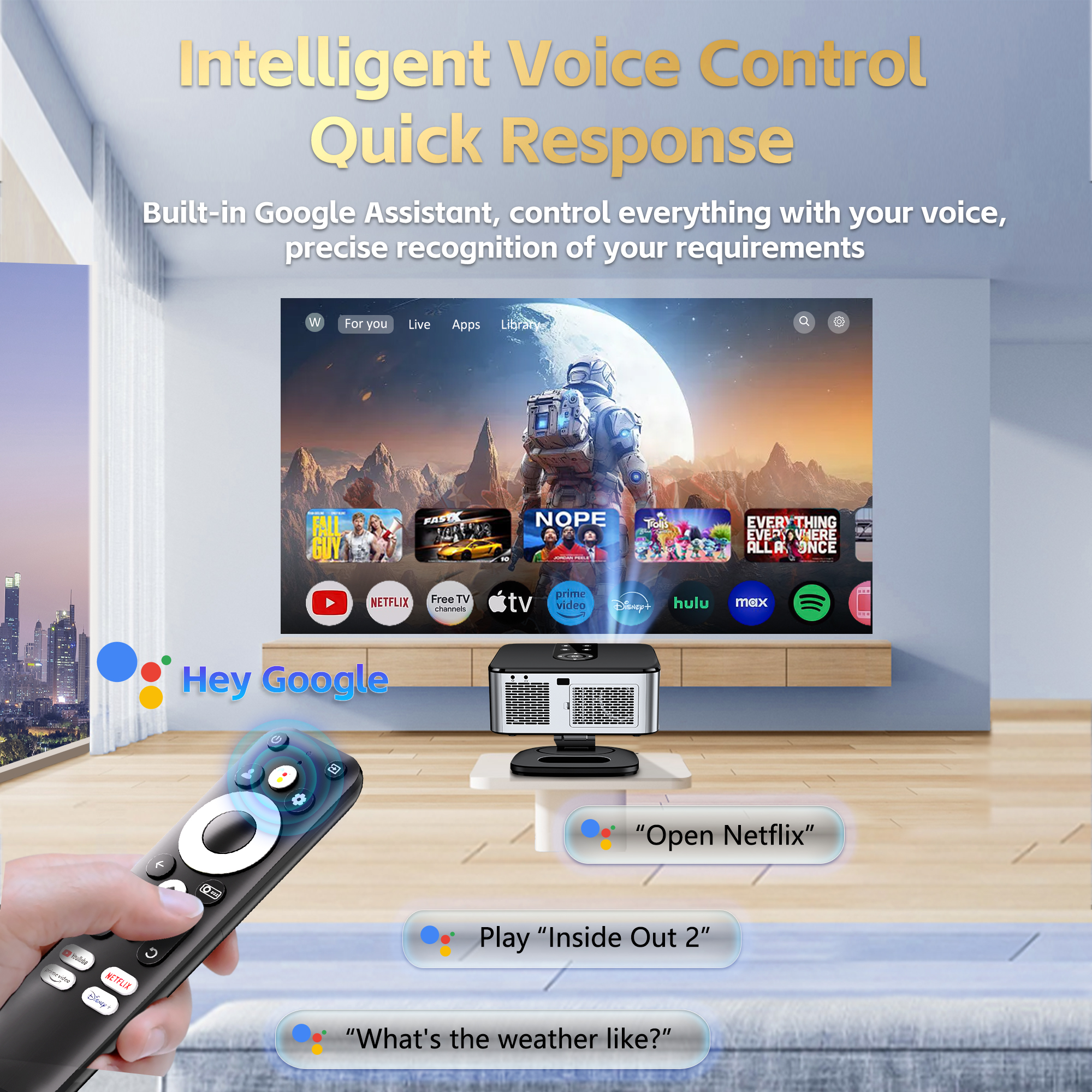 HORLAT Google TV Projector 400 - مراجعة Home Cinema Focal وسعره