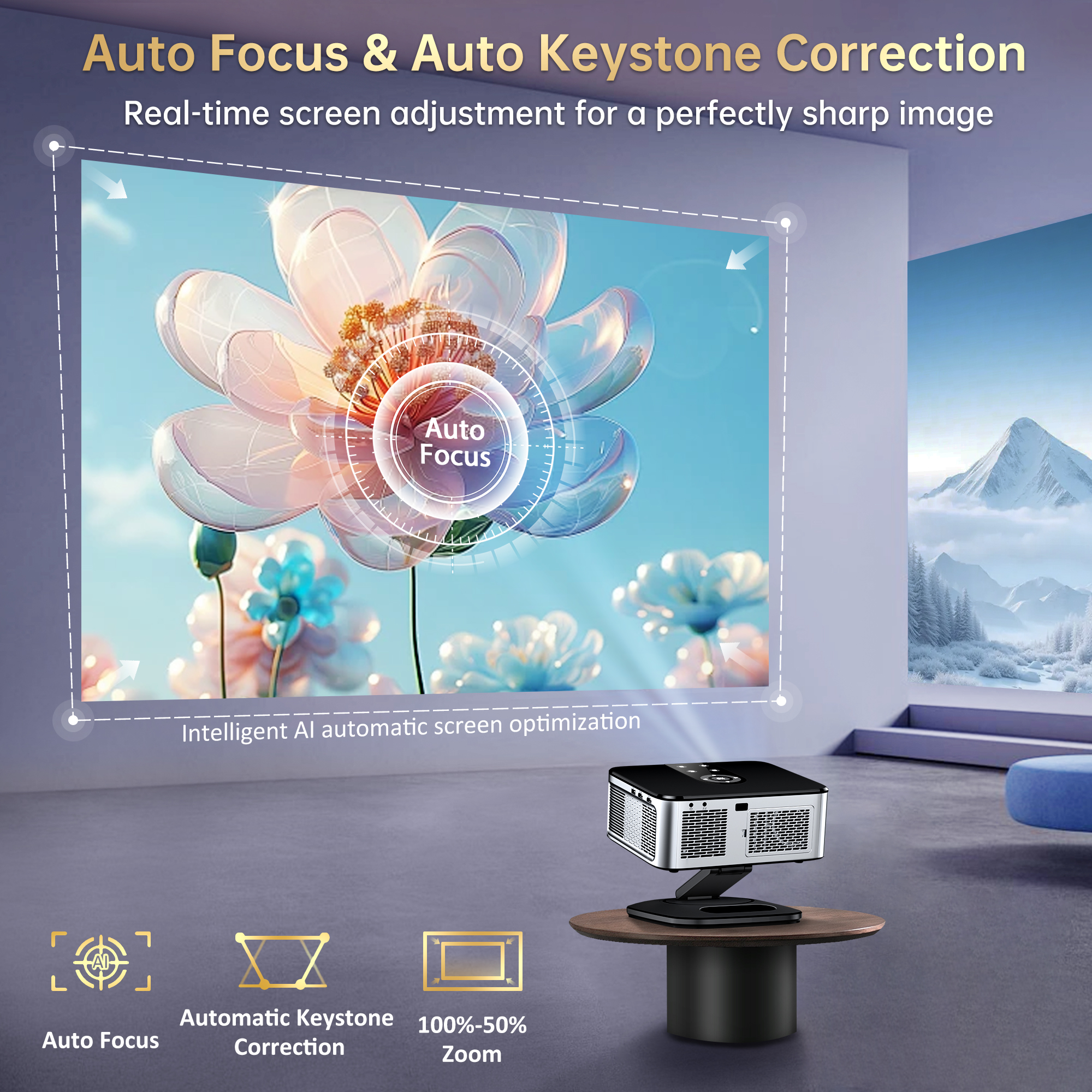 HORLAT Google TV Projector 400 - مراجعة Home Cinema Focal وسعره