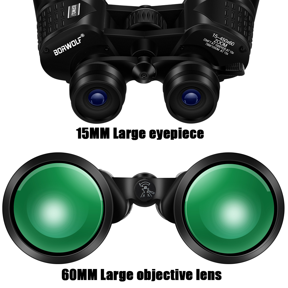 BORWOLF 15-450X60 Binoculars T - مراجعة Home Cinema Center وسعره