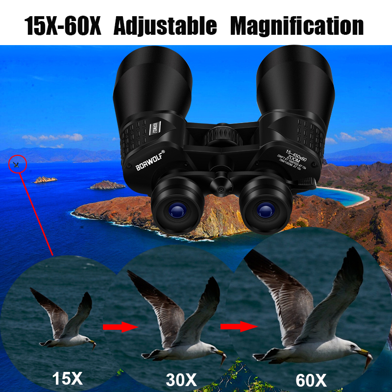BORWOLF 15-450X60 Binoculars T - مراجعة Home Cinema Center وسعره