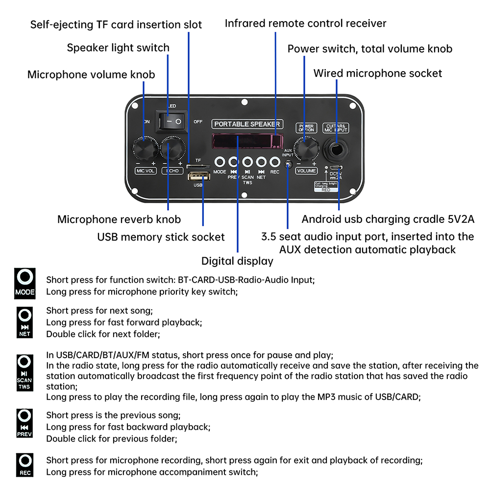 DC3.7-5V MP3 Bluetooth 5.1 dec - مراجعة Home Cinema Bluetooth 5.1 وسعره