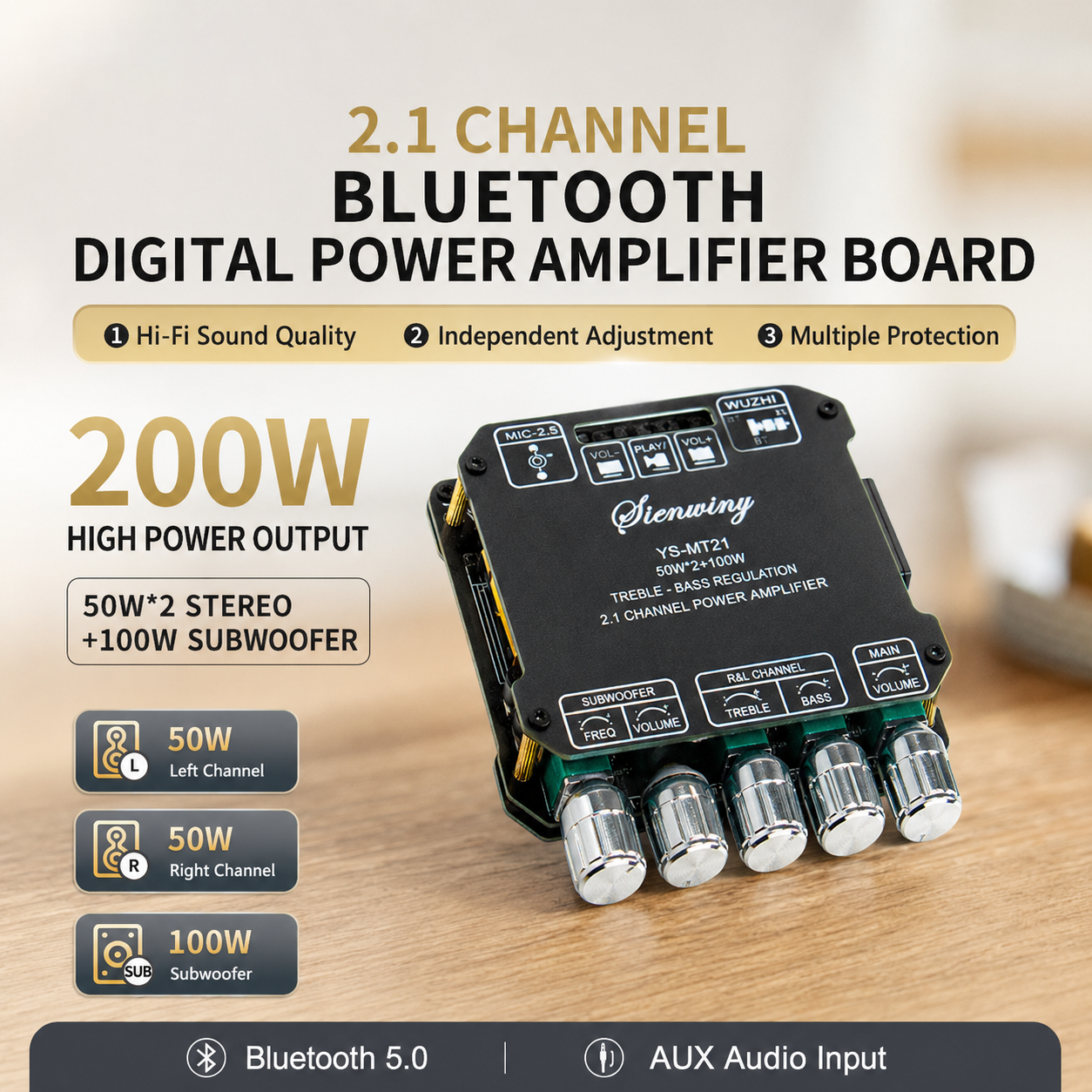 Bluetooth 5.1 MT21 Amplifier B - مراجعة Home Cinema Bluetooth 5.1 وسعره