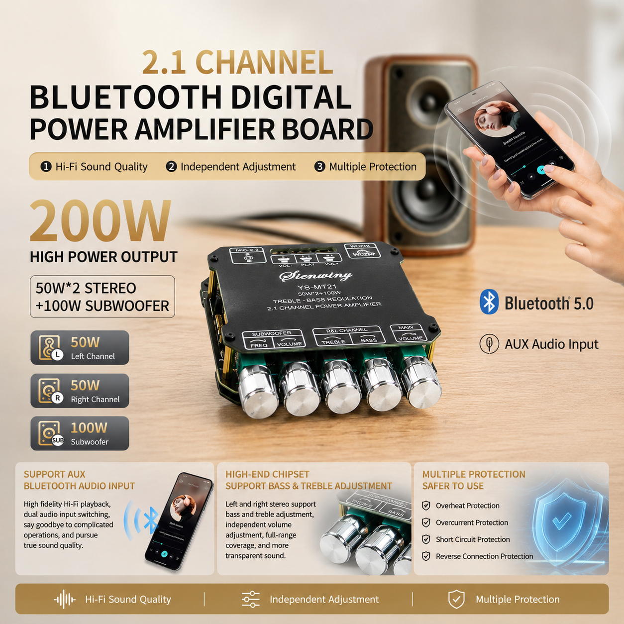 Bluetooth 5.1 MT21 Amplifier B - مراجعة Home Cinema Bluetooth 5.1 وسعره