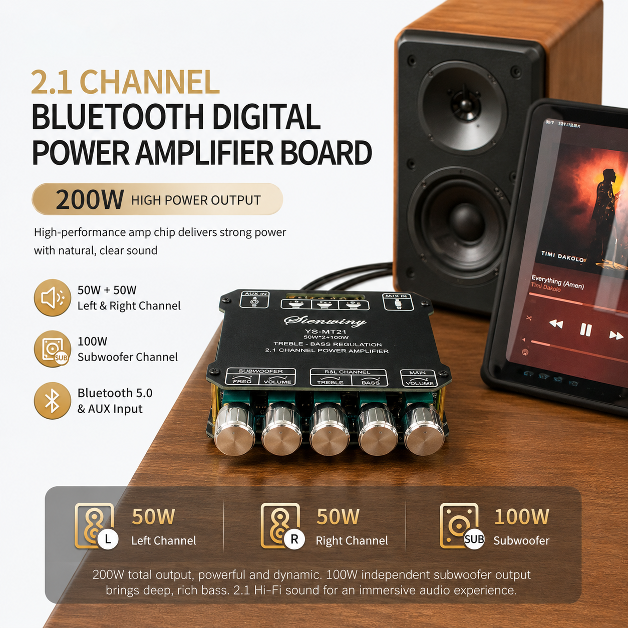 Bluetooth 5.1 MT21 Amplifier B - مراجعة Home Cinema Bluetooth 5.1 وسعره