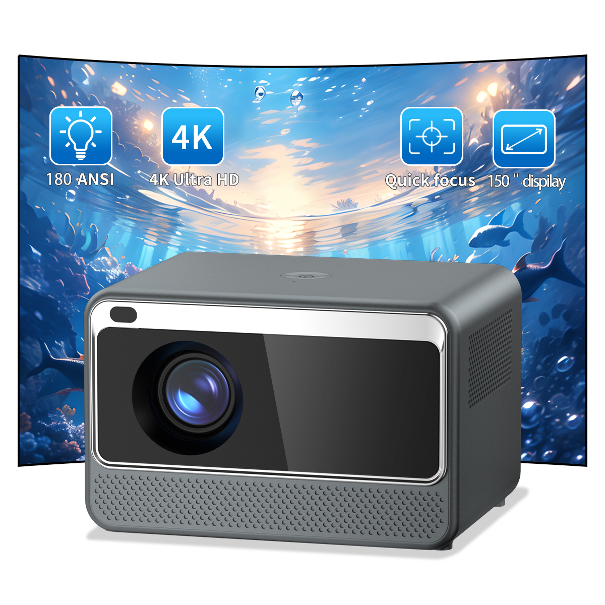 Mini Portable Full Hd Projecto - مراجعة Home Cinema Tv Screen وسعره